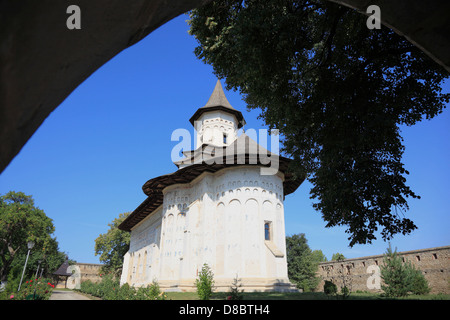 Probota, Romania, The monastery is located in Probota, near the town Dolhasca in Romania. The monastery church Sf Nicolae, Saint Stock Photo