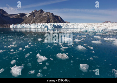 Knud Rasmussen glacier in a big fjord near Kulusuk, Greenland