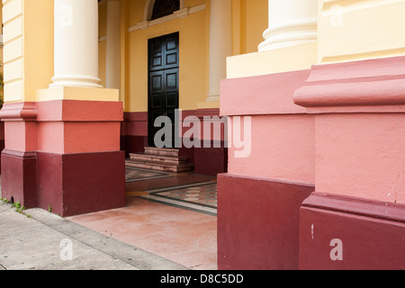 Entrance of National Theater (Teatro Nacional) in Casco Antiguo. Panama City, Panama. Stock Photo