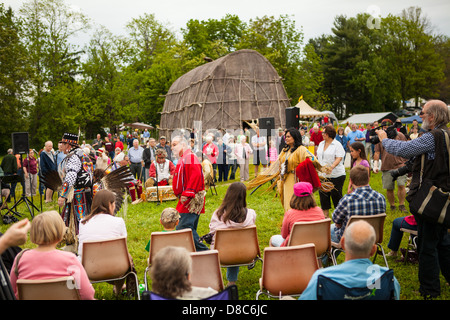 Lancaster County, known for its Amish and Mennonite communities, is now home to one of the nation’s few replica Native American Stock Photo