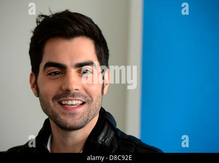 Guitarist Milos Karadaglic from Montenegro is seen during a press conference within the 68th Prague Spring music festival in Prague, Czech Republic, May 24, 2013. (CTK Photo/Michal Krumphanzl) Stock Photo