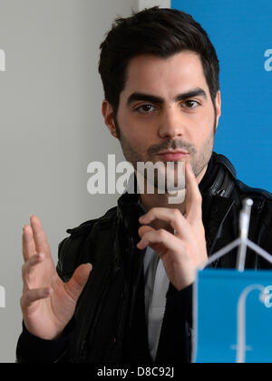 Guitarist Milos Karadaglic from Montenegro is seen during a press conference within the 68th Prague Spring music festival in Prague, Czech Republic, May 24, 2013. (CTK Photo/Michal Krumphanzl) Stock Photo