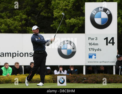 Wentworth, UK. 24th May 2013. Lee Westwood (ENG) during the Second Round of the 2013 BMW PGA Championship from Wentworth Golf Club. Credit:  Action Plus Sports Images / Alamy Live News Stock Photo