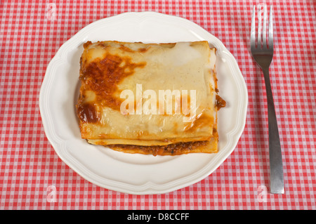 Ready made beef lasagne from British supermarket Sainsbury's Stock Photo