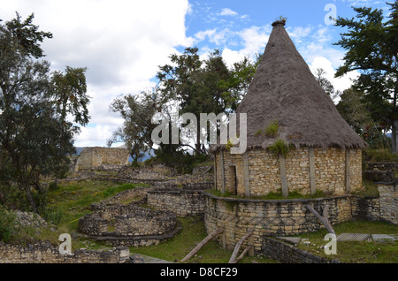 a traditional Chachapoyan housing structure, Keulap, Chachapoyas, Peru ...