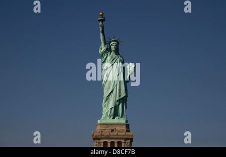 The Statue of Liberty on Liberty Island in the Hudson River in New York, NY, USA, February 14, 2013. (Adrien Veczan) Stock Photo