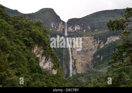 Gocta waterfall, 771m high. Chachapoyas, Amazonas, Peru Stock Photo