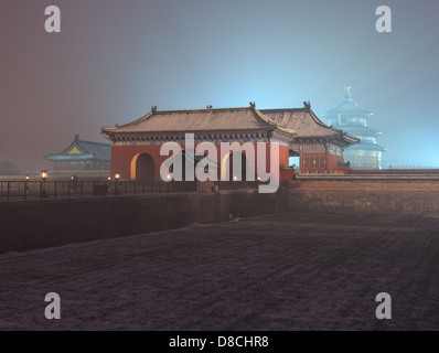 Temple of Heaven (天坛) at Twilight, Beijing China (UNESCO World Heritage Site) Stock Photo