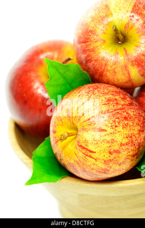 Red apples isolated against a white background Stock Photo - Alamy