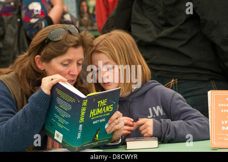 Hay-On-Wye, UK. 25th May 2013. Third day of The Telegraph Hay Festival.   Photo Credit: Graham M. Lawrence/Alamy Live News. Stock Photo
