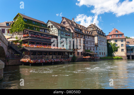 Half-timbered houses in the Petite France quarter of the city Strasbourg, Alsace, France Stock Photo