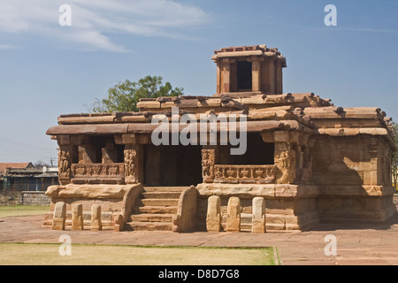 Asia, India, Karnataka, Aihole, Lad Khan Temple Stock Photo