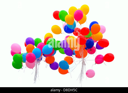 Colored balls on white background isolated Stock Photo