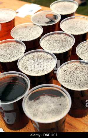 Horsham Sussex UK. 26 May 2013 - Plenty of beer ready as the weather hots up as Sussex Sharks take on Kent Spitfires in their YB40 cricket match at Horsham today Photograph taken by Simon Dack/Alamy Live News Stock Photo