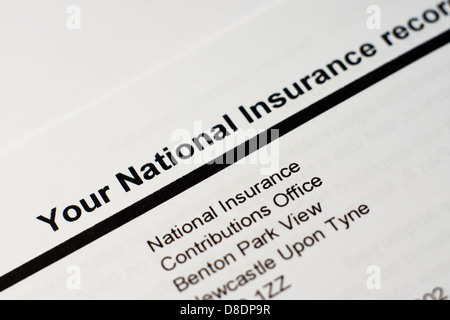 State Pension Paperwork Stock Photo