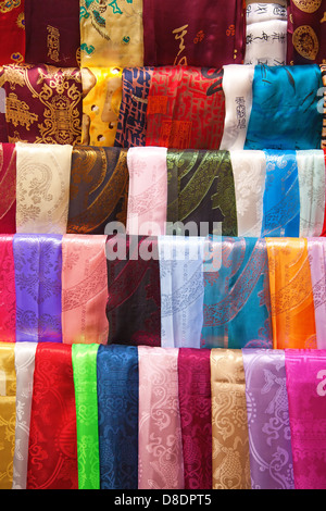 Silk on a Chinese street market Stock Photo