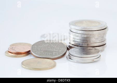 Close up of Thai coins Stock Photo