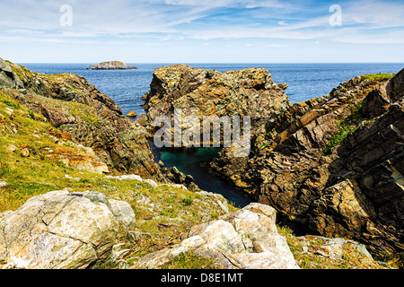 Rugged and Dramatic Landscape in Cape Bonavista, Newfoundland Stock Photo