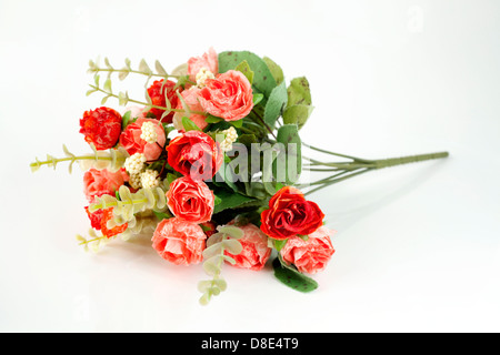 artificial flowers isolated on white background Stock Photo