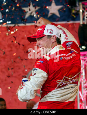 May 26, 2013 - Concord, North Carolina, U.S. - KEVIN HARVICK celebrates after winning the Coca-Cola 600 at Charlotte Motor Speedway. Credit: Cal Sport Media /Alamy Live News Stock Photo