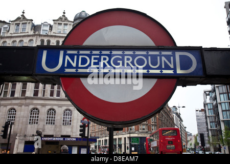 Knightsbridge Undergound Station, London, England Stock Photo