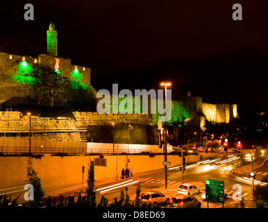 The holy city Jerusalem from Israel on the night Stock Photo