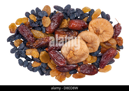 Dried fruits on white background isolated Stock Photo