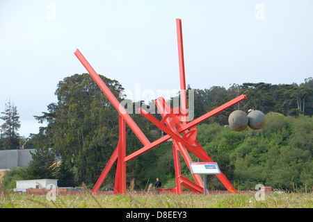 Sculptor Mark Di Suvero installation in San Francisco. Stock Photo