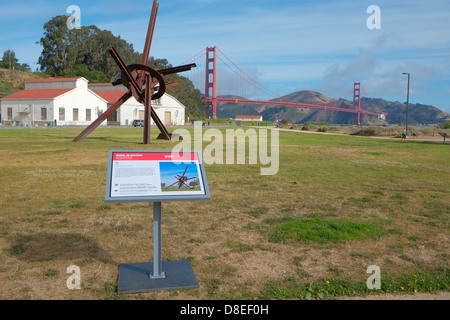 Sculptor Mark Di Suvero installation in San Francisco. Stock Photo