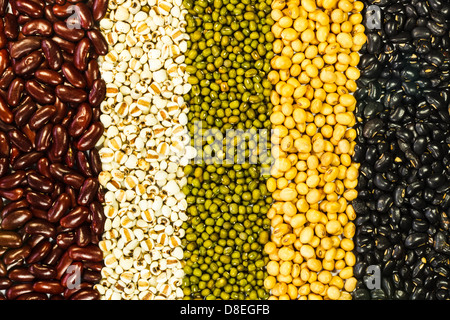 Different kind of beans Stock Photo