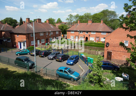 Social housing on an council estate in Lenton, Nottingham, England, U.K. Stock Photo