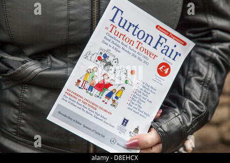 Turton tower, Lancashire, UK 27th May 2013.  Programme of events at the annual traditional spring fair held in the grounds of the 600-year-old Turton Tower.  The event dates back more than 200 years, but went into decline in the early 20th century. It was revived in 2008 by the Friends of Turton Tower. Stock Photo