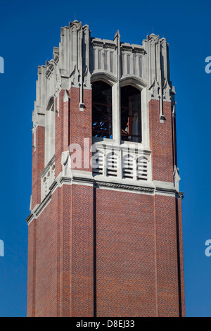 Top of the Century Tower on the University of Florida campus in Gainesville, Florida. Stock Photo