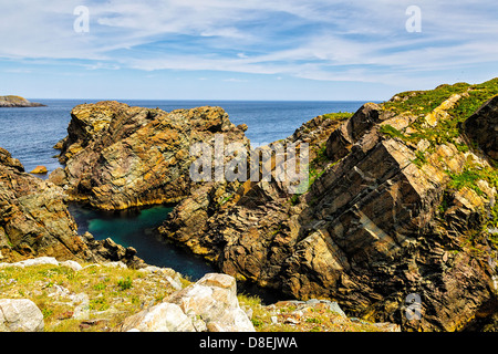 Dramatic and Rugged Landscape in Cape Bonavista, Newfoundland Stock Photo