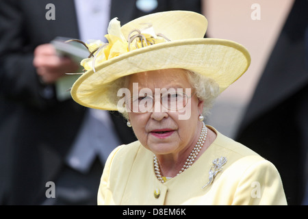 Epsom, United Kingdom, Queen Elizabeth II portrait Stock Photo