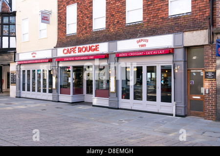 Branch of the Cafe Rouge restaurant bar chain Stock Photo