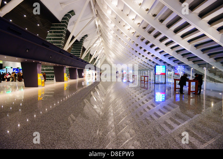 Taiwan Taoyuan International Airport customs lobby. Stock Photo