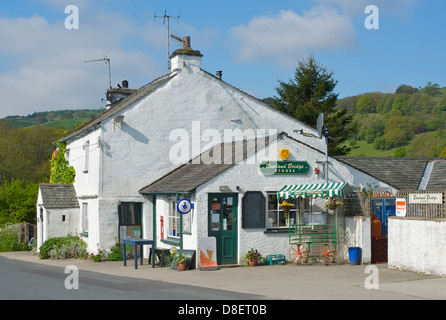 Small shop in the village of Bowland Bridge, South Lakeland, Lake District National Park, Cumbria, England UK Stock Photo