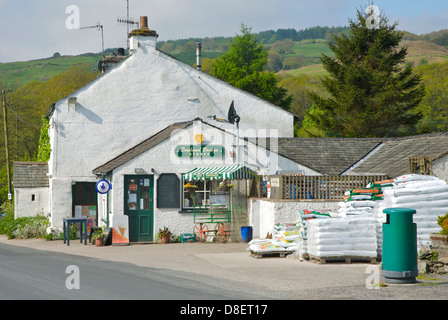 Small shop in the village of Bowland Bridge, South Lakeland, Lake District National Park, Cumbria, England UK Stock Photo