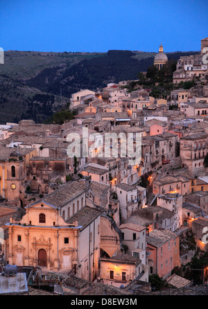 Italy, Sicily, Ragusa Ibla, skyline, general view, Stock Photo