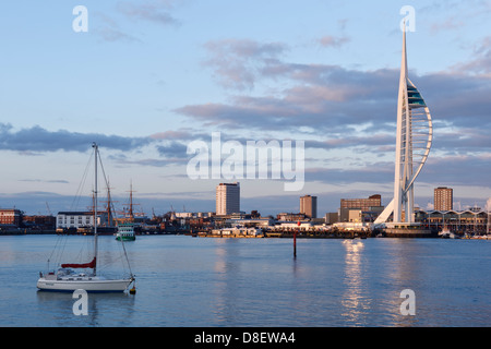 Spinnaker Tower and the skyline of Portsmouth harbour Stock Photo