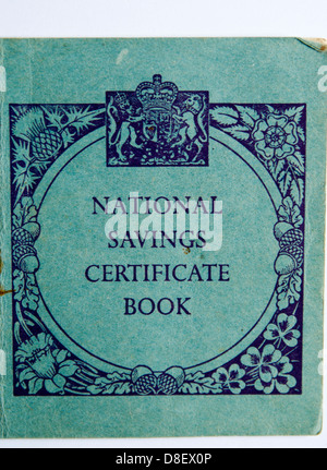 1960s national savings certificate book Stock Photo