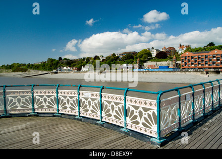 penarth seafront from the pier, vale of glamorgan, wales. Stock Photo