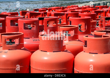 Gas bottles Stock Photo
