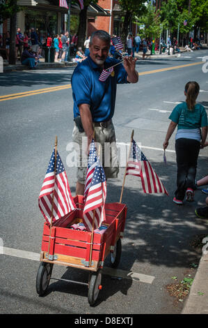 Lititz, USA. 27th May 2013. Memorial Day parade and cemetery presentation in Lititz, PA the official AMERICAS COOLEST SMALL TOWN. Credit: brt PHOTO /Alamy Live News Stock Photo