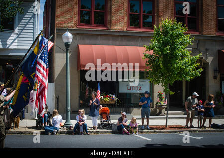 Lititz, USA. 27th May 2013. Memorial Day parade and cemetery presentation in Lititz, PA the official AMERICAS COOLEST SMALL TOWN. Credit: brt PHOTO /Alamy Live News Stock Photo