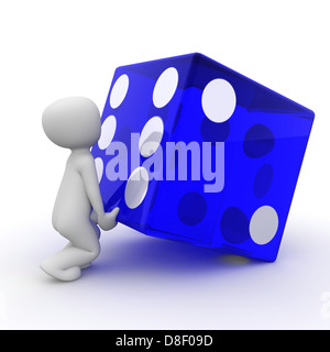 A cube is often used in games of chance. Stock Photo