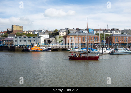 A view of Milford Haven Marina in Pembrokeshire. Stock Photo