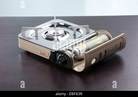 A small portable gas stove for cooking Stock Photo - Alamy