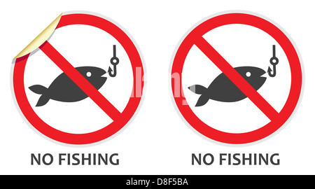 Fishing prohibited sign Royalty Free Vector Image